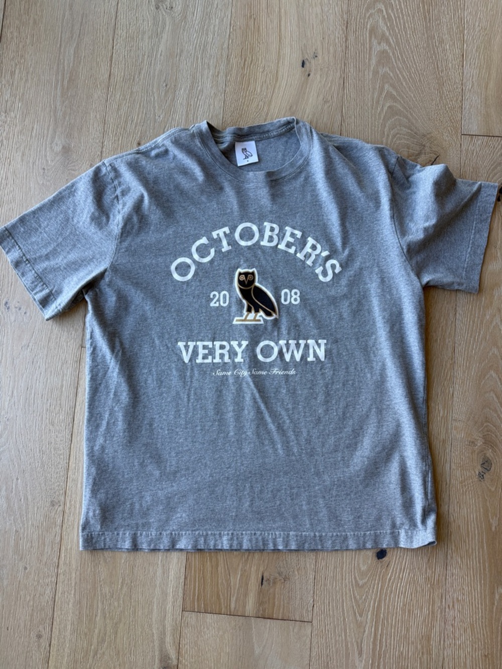 October's Very Own Grey Logo Short Sleeve Tee